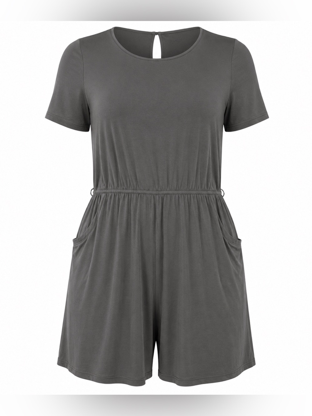 Torrid Super Soft Knits 5X Gray Romper Surplice Backing with pockets